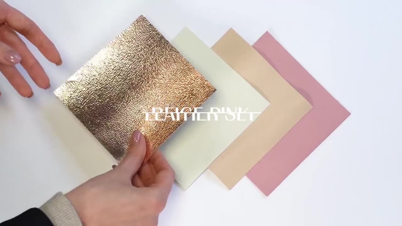  Pink Beige Leather for Crafting: Leather for Jewelry Making 4  Light Pink Sheets 5x5In/ 12x12cm)