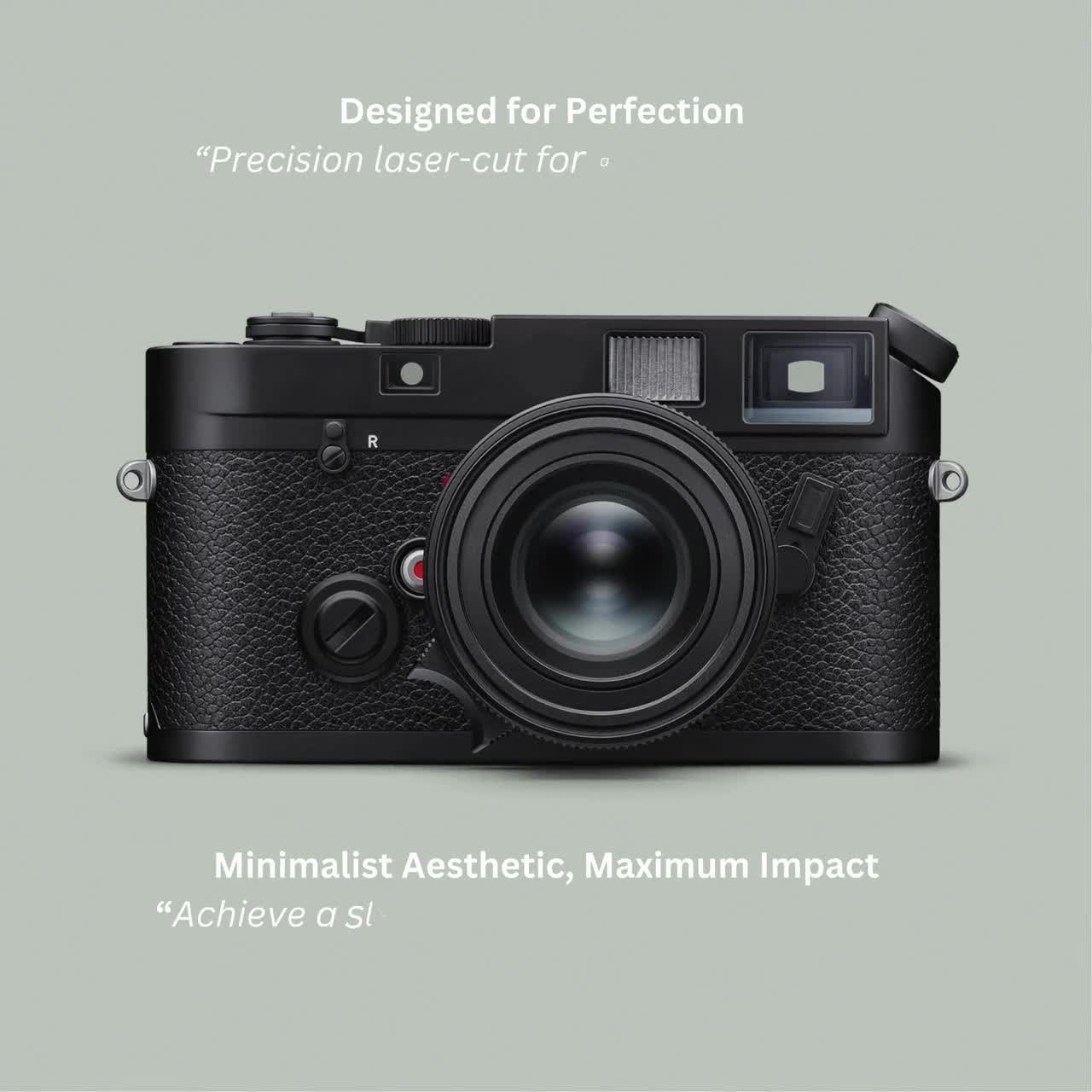 Leica M6 Vinyl Cover up Set – Black Dot & Text Sticker