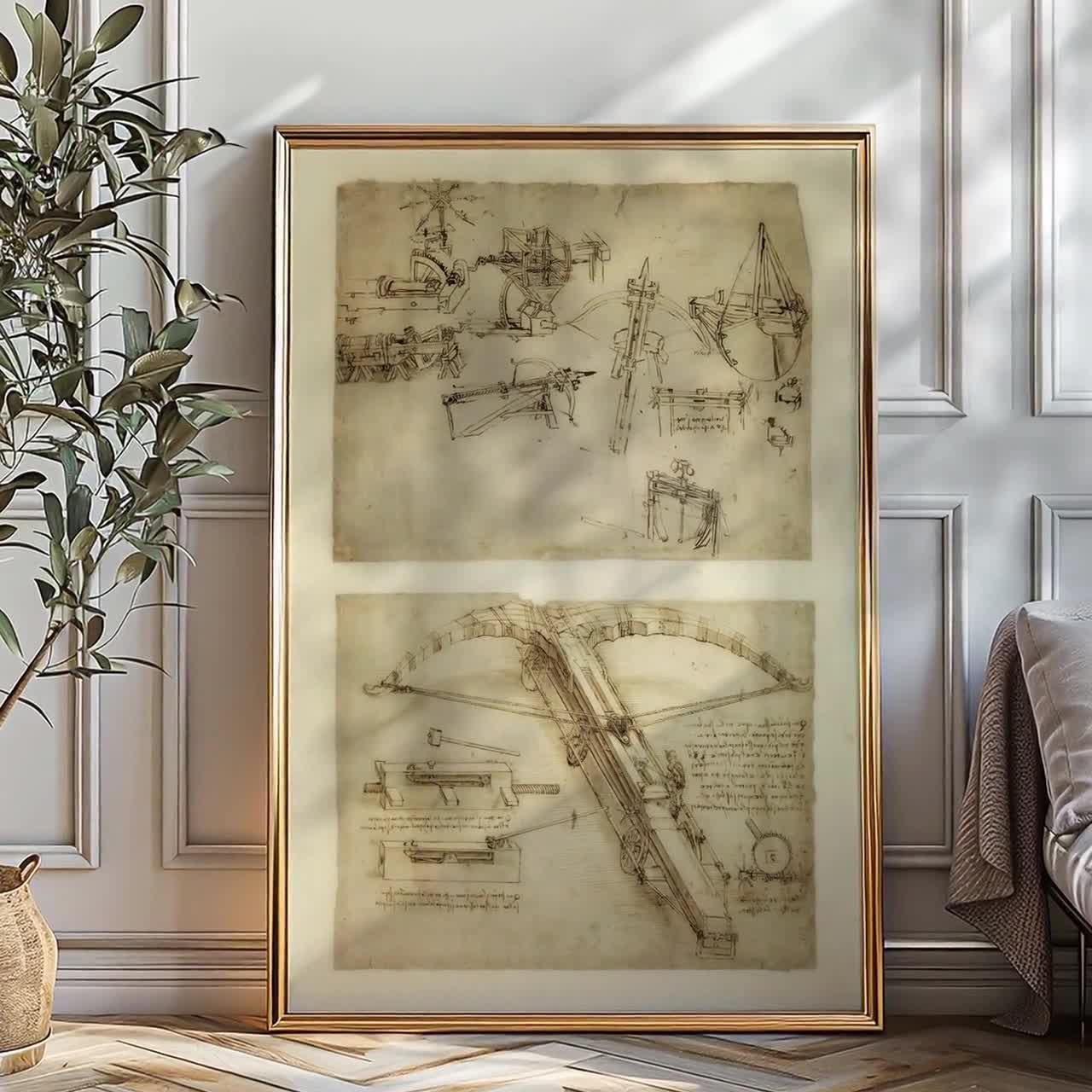 Leonardo Da Vinci Atlantic Codex (codex Atlanticus) Gian Crossbow