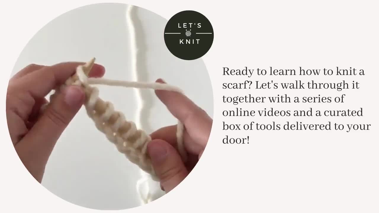 Beginner Knitting Kit // Knitting Kit // Scarf Knitting Kit // DIY Knitting  Kit // Knitting Starter Kit // Beginning Knit Kit 