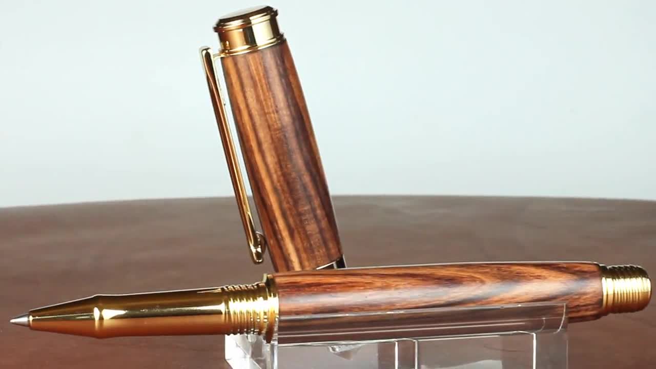 ローラーボールペン - 彫刻可能 & ハンドメイド サテン仕上げ キング