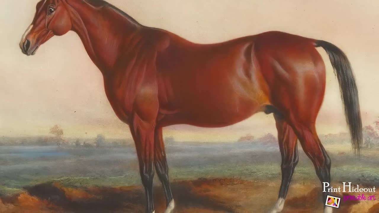 レキシントンの有名な競走馬と 19 世紀の種馬 - ヴィンテージ絵画