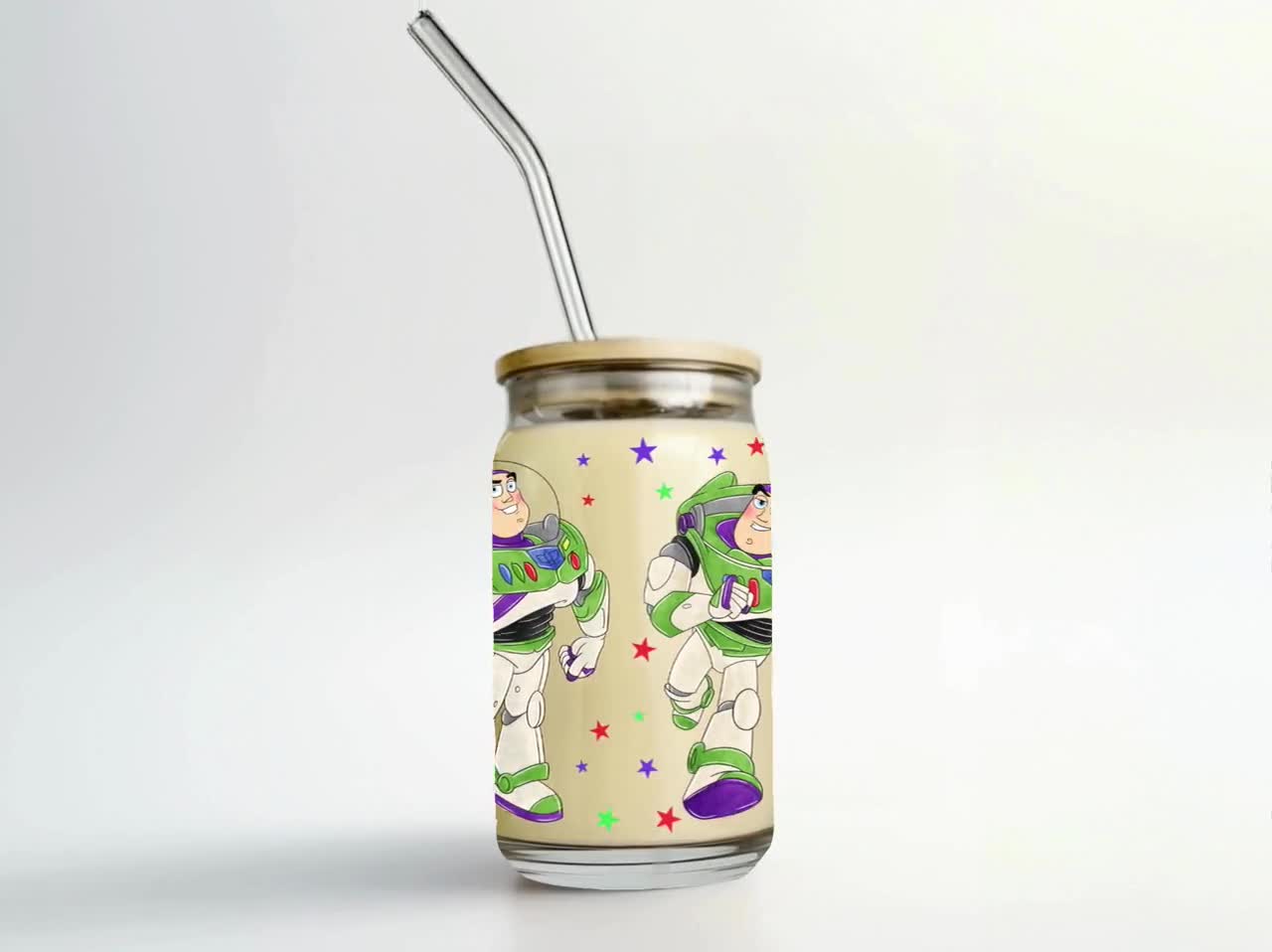 Toy Story Buzz Lightyear Cup PNG File DIGITAL DOWNLOAD 16oz Glass Tumbler Design, 16oz Libby Cup Wrap video poster