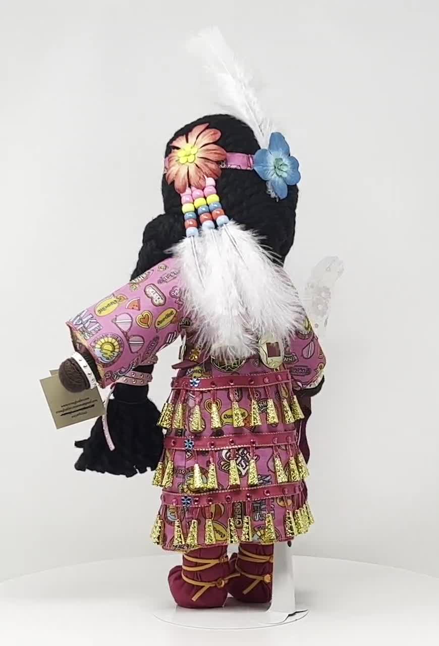 Native American Jingle Dress Dolls; Indian Dolls; Dresses factory by Chippewa Cree Artist