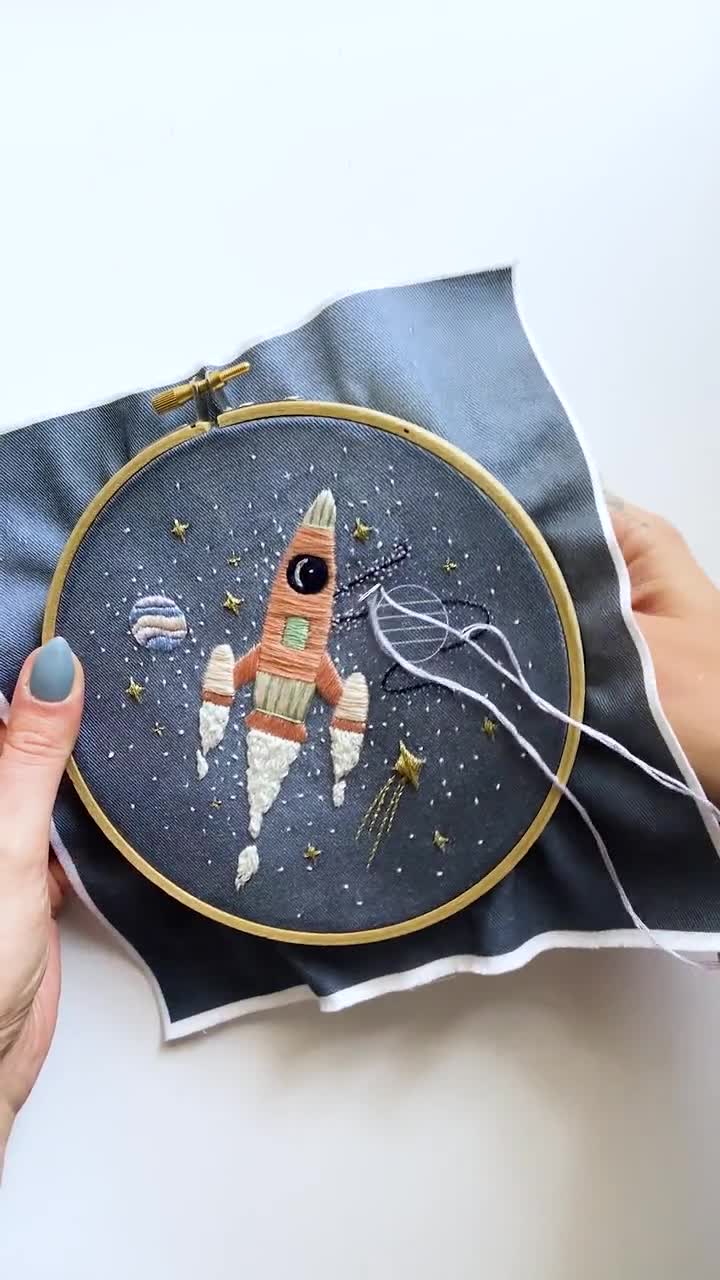 Outer Space embroidery kit