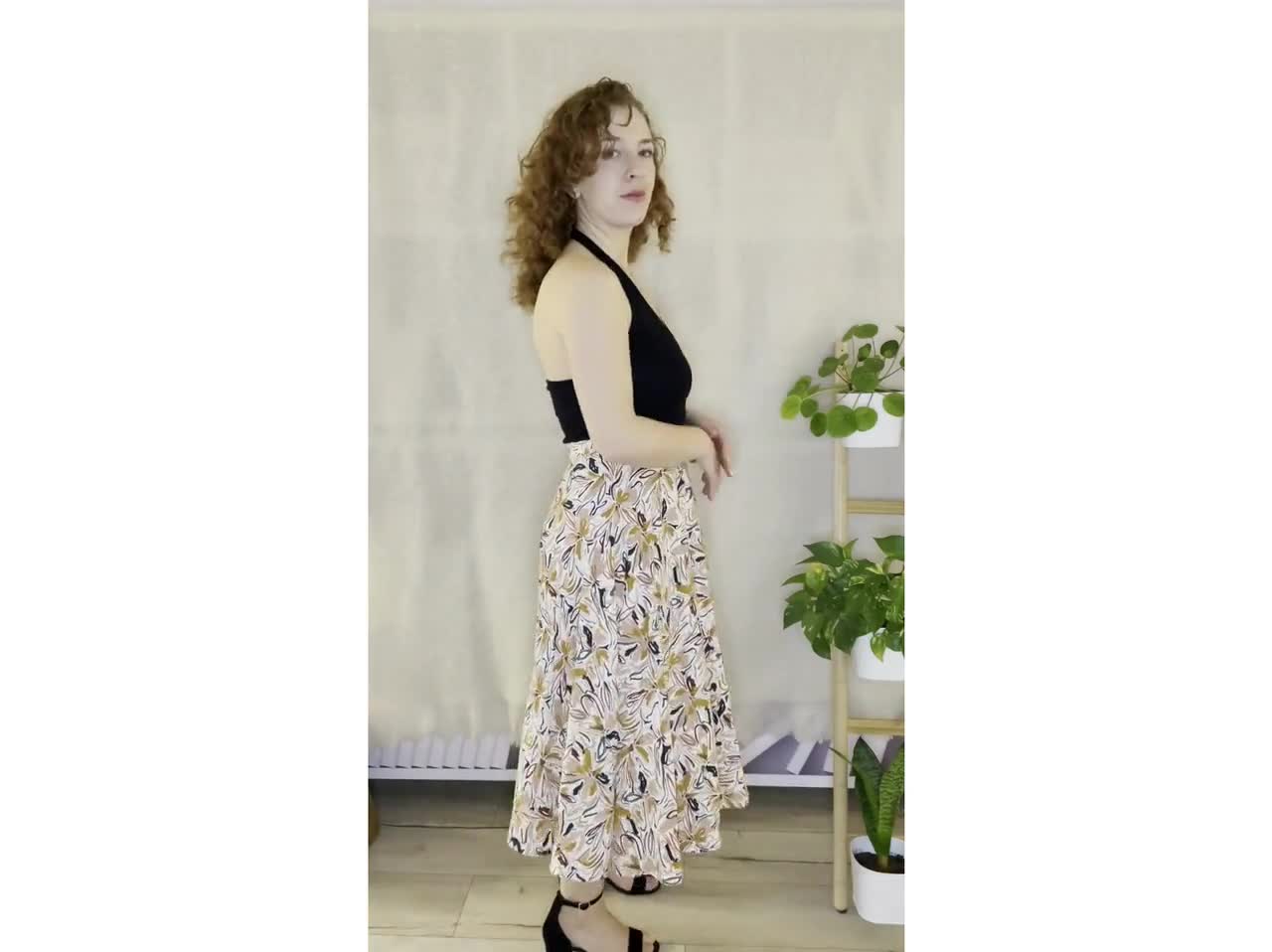 Midi Skirt Pattern, Pdf, Sewing Patterns for Women, Sizes 10-18