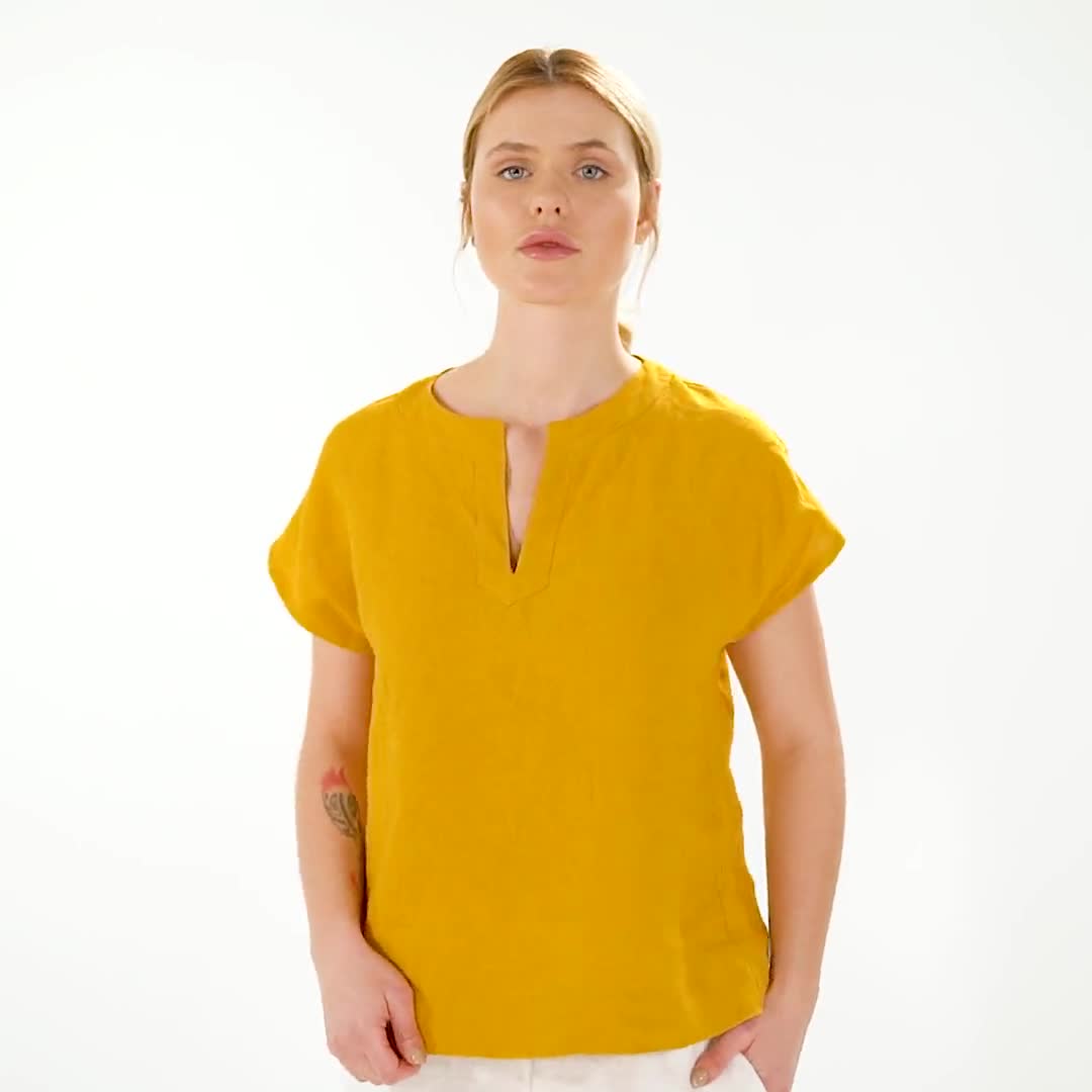 Loose Linen Crop Top for Women Boat Neck Short Sleeve Tee Shirt Basic Blouse  Breathable Linen Clothing -  Singapore