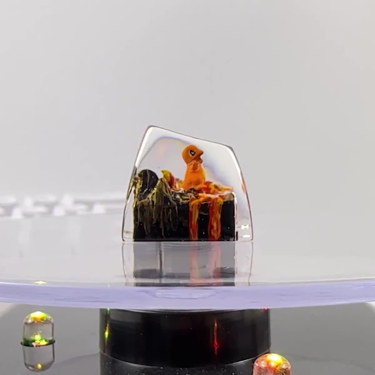 Resin keycap, charmander pokemon, pokemon keycap, esc keycap, custom keycap, 3d printed keycap, artisan keycap, keycap set, SA keycap video poster