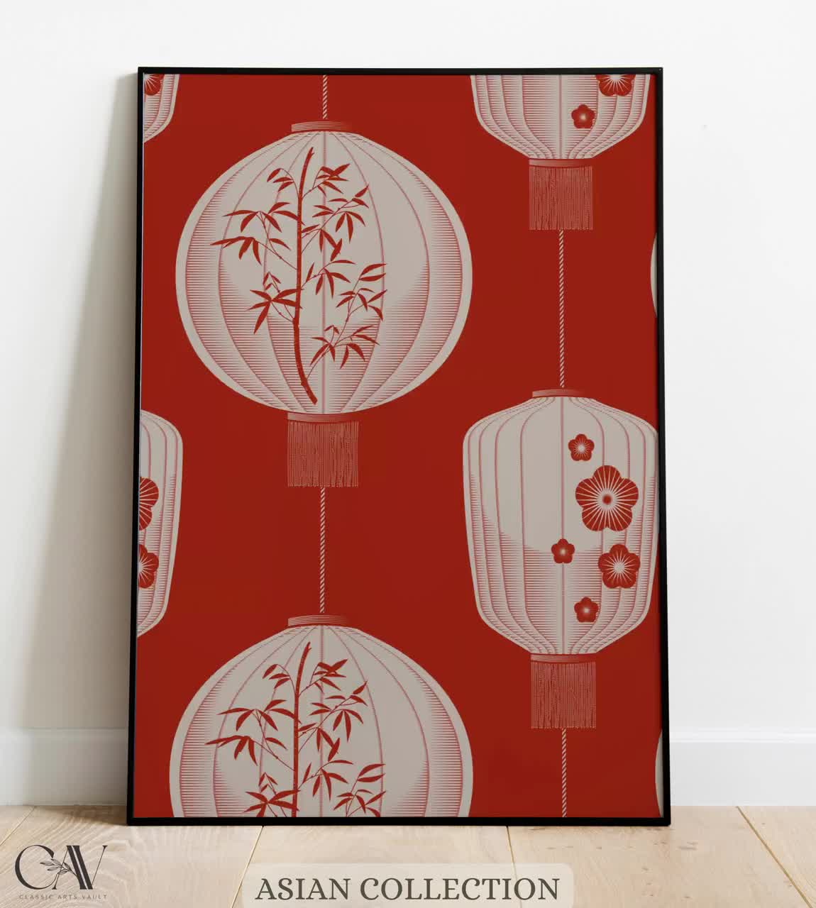 Chinoiserie Art Print Citrus Trees Orange Lime Lemon Ginger Jars