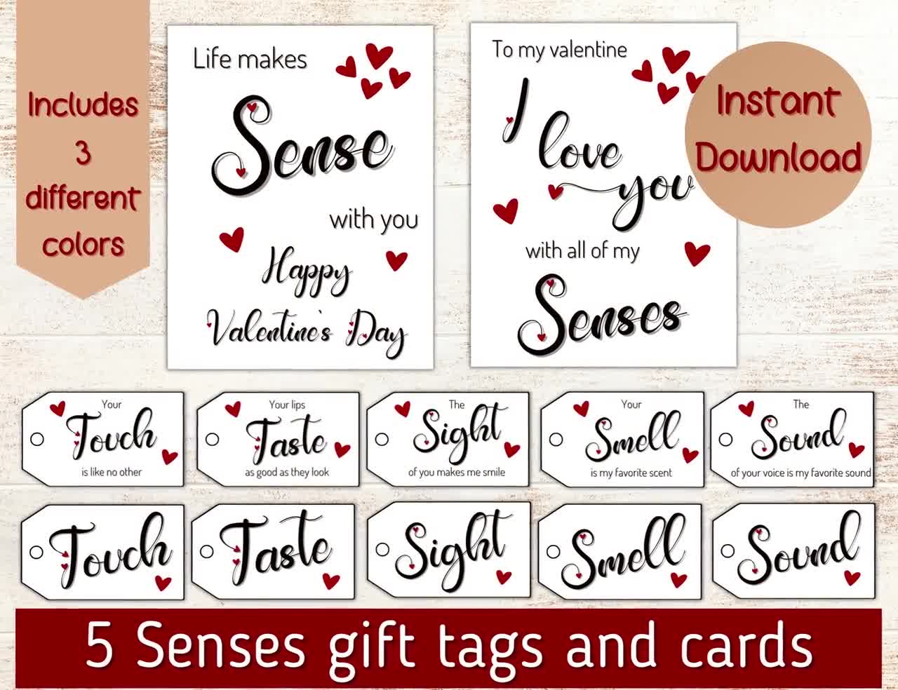 5 Senses Cards & Five Senses Gift Tags – Simple Desert Designs