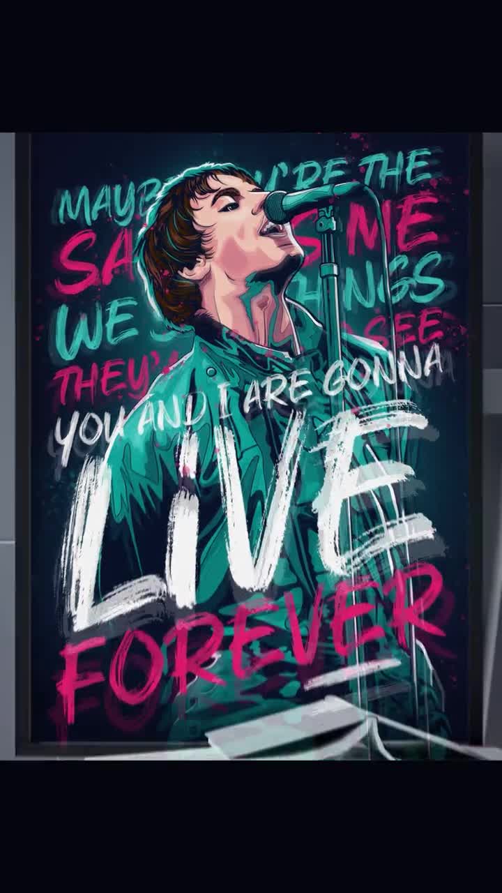 Live Forever, Liam Gallagher, Oasis Poster Print - Etsy