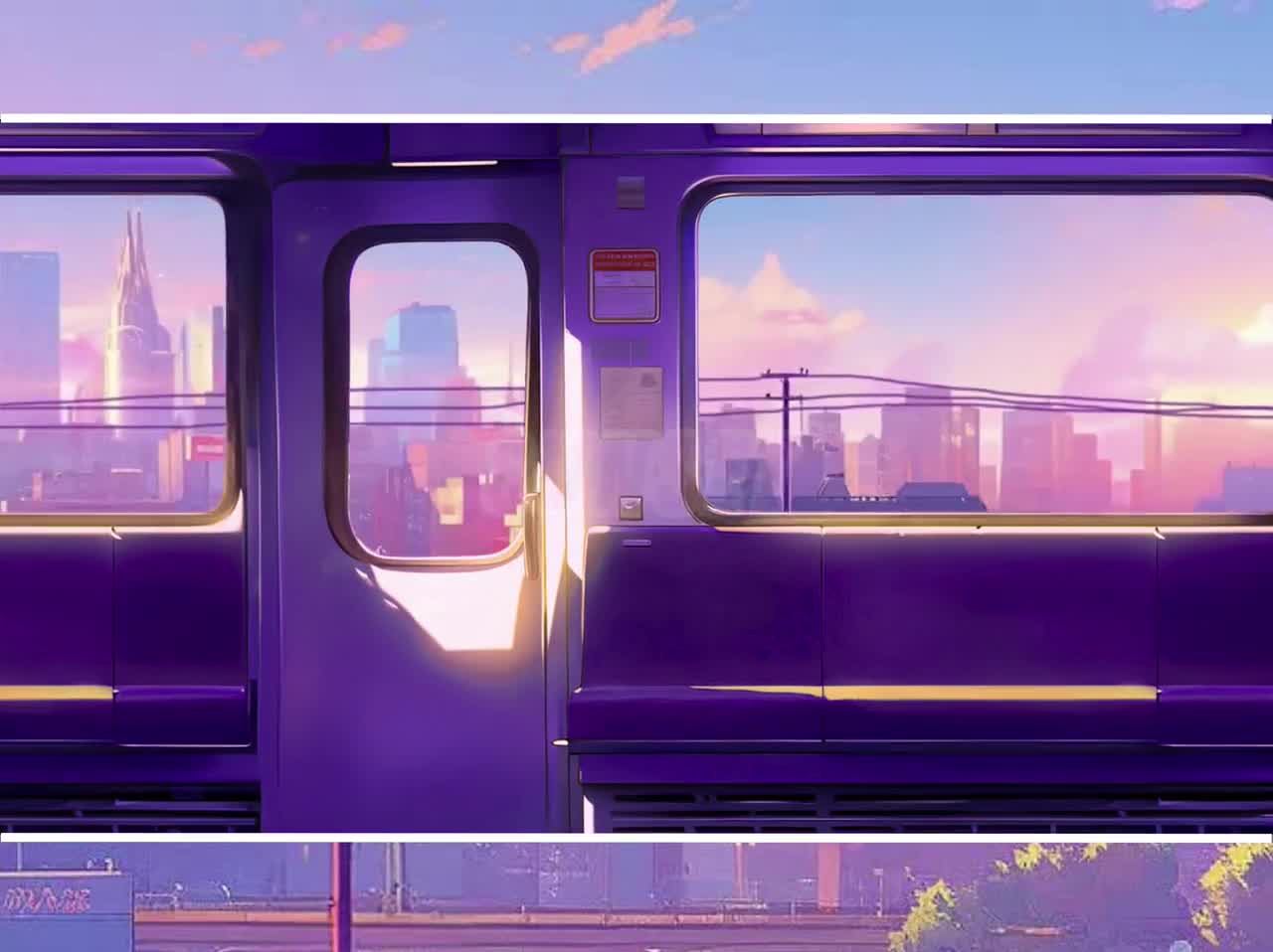 4k Animated Lofi Video Background Cozy Anime Style Study Room Train Vtuber  Background Twitch Overlay Seamless Loop