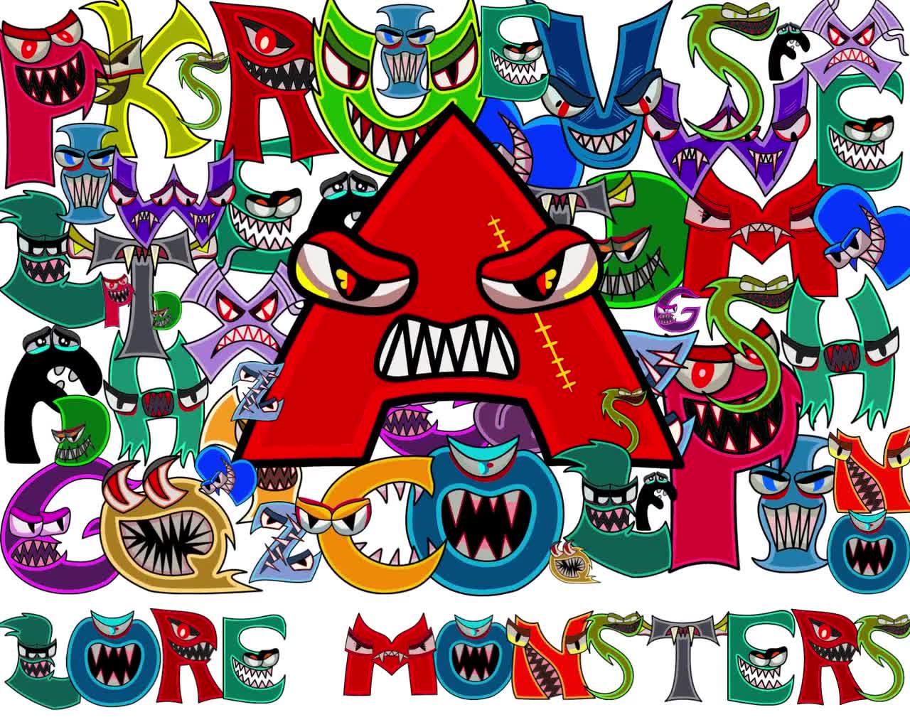 Monster School : BABY MONSTERS ALPHABET LORE (A-Z) DRAWING