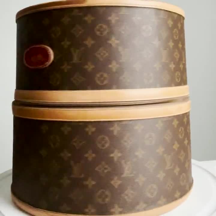 Louis Vuitton X French Company Monogram Wig Case Round Hat 