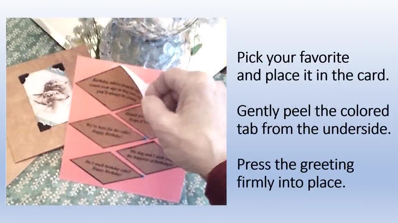 FIVE (5) Puppy & Bee Greeting Cards-*Upcycled* Birthday/Blank Note Set-Vintage Playing Cards-includes gallery of greetings to choose from! video poster