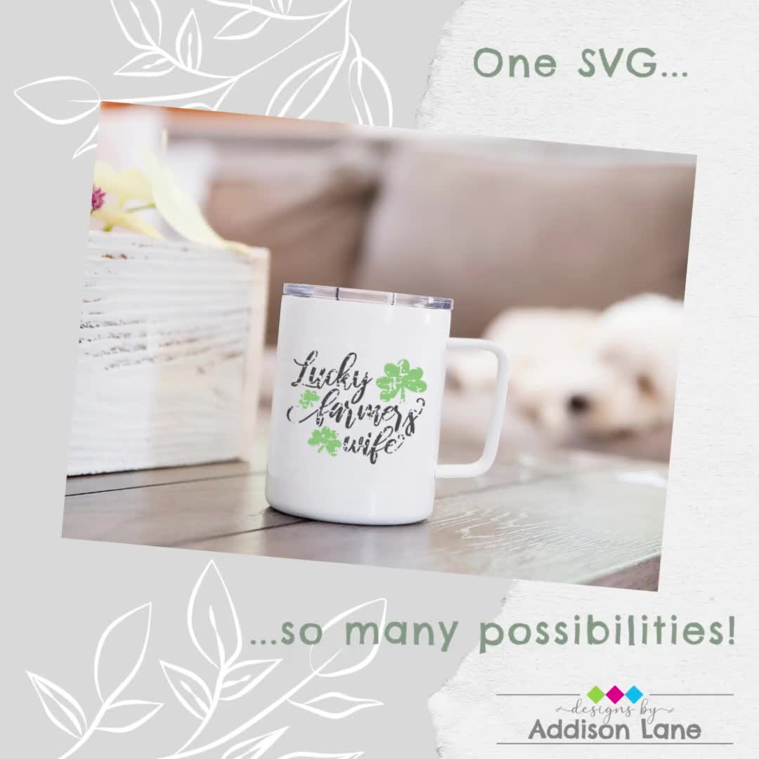 Lucky Farmers Wife SVG - Farmers Wife SVG - Farm Wife Shirt Svg - Farm Wife  Svg - Lucky Farm Wife Svg - Lucky SVG - St Patricks Day Svg