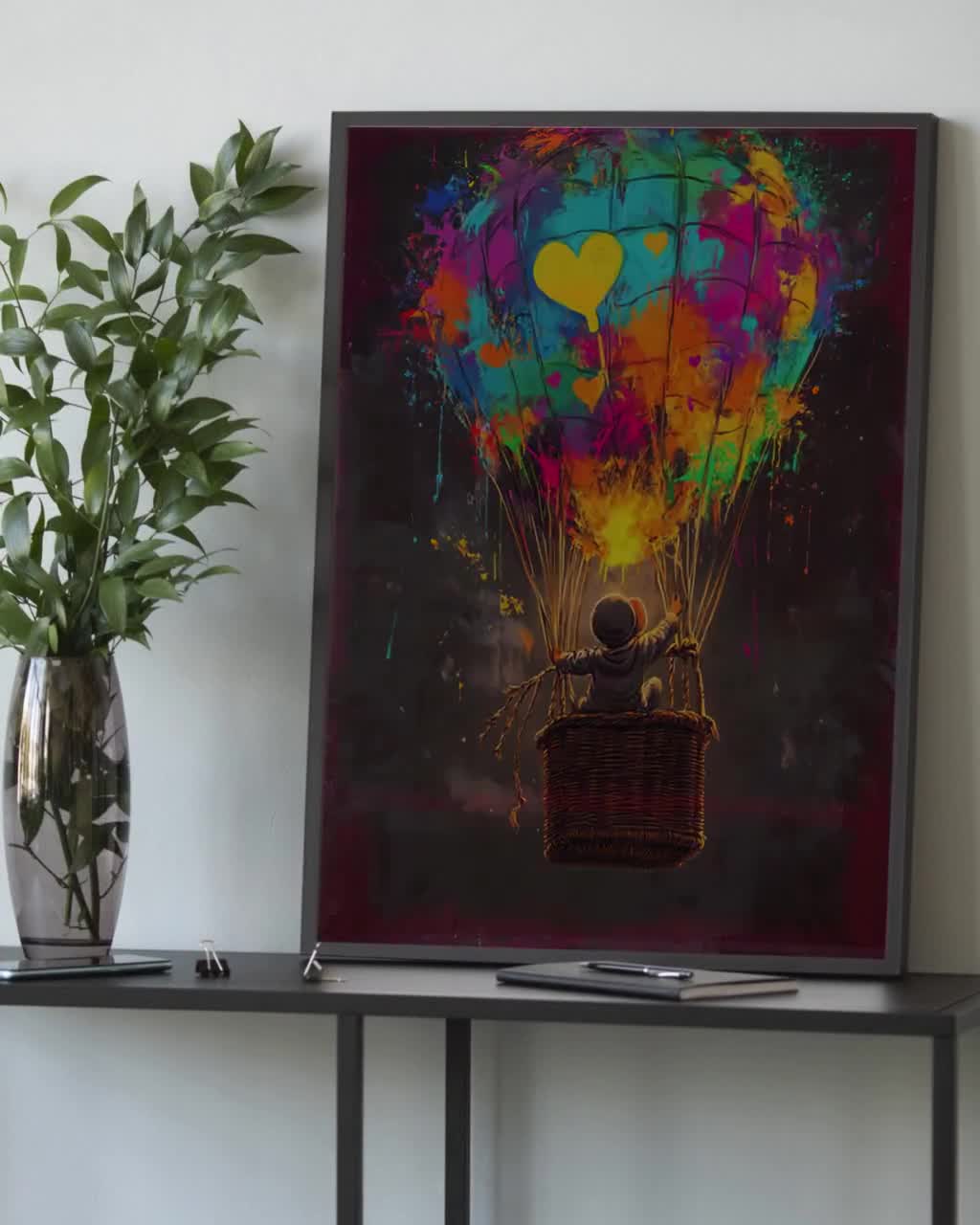 Japanese Vinyl Turntable Canvas Art – Retro Red Sun Music Poster