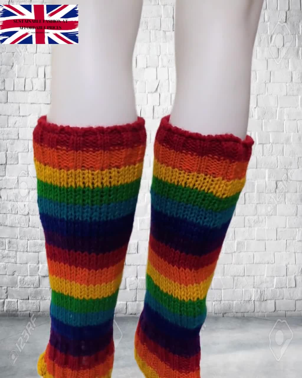 Tricot fait main 100 laine épaisse hiver bohème à rayures