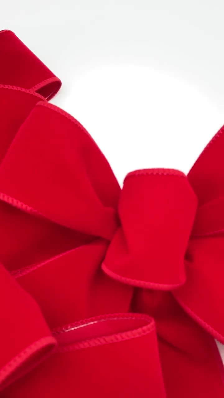 26 X 12 Large Wired Red Velvet Christmas Bow for Decorating Wreaths, Front  Door, Porch, Mailbox, Holiday DIY Projects and Home Decor 
