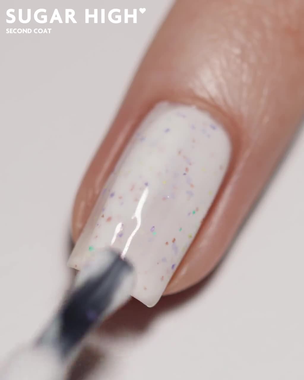 ILNP Sugar High - Creamy White Multi-Colored Speckled Nail Polish