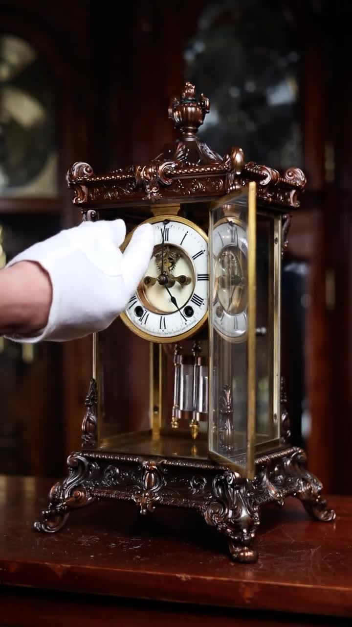 Antique Ansonia Crystal Regulator Clock With Mercury Pendulum - Etsy