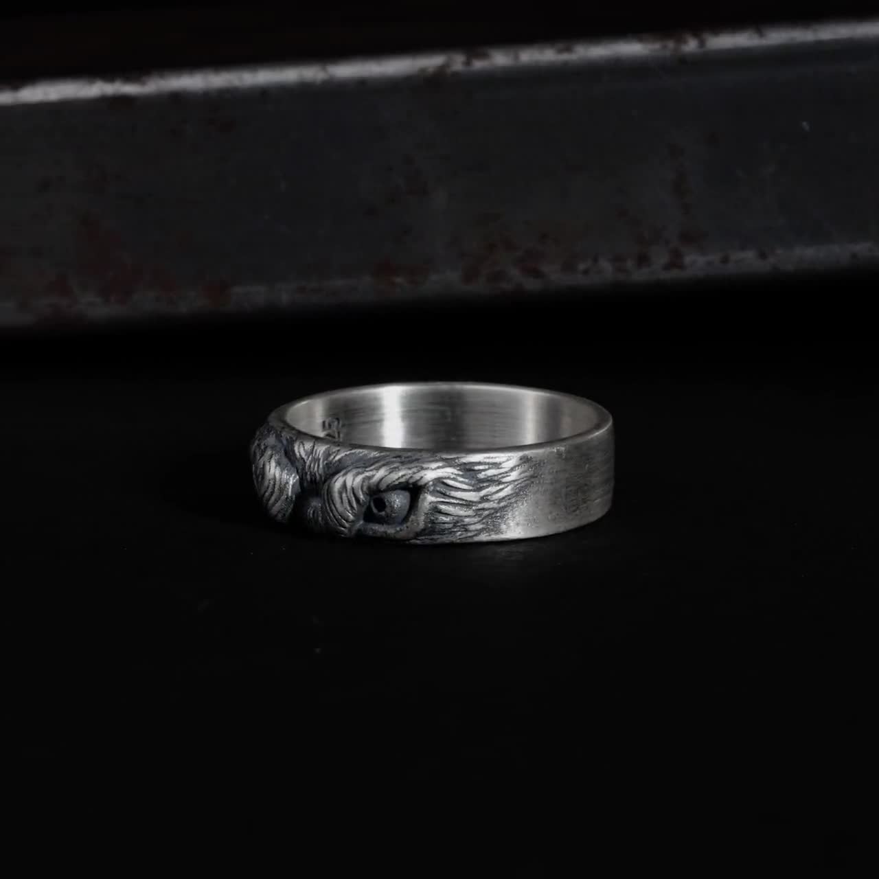 Anello nuziale con occhi di gufo in argento sterling, regalo per amanti degli animali, anello da uomo in argento con animali, elegante gioiello mitologico in argento 925 - Italia