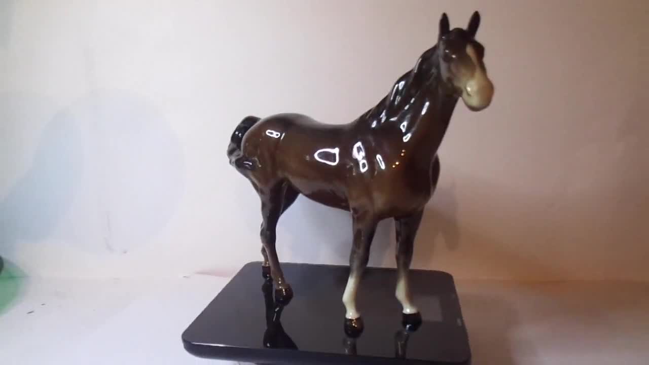 Beswick Horse Swish Tail First Version Gloss Brown No 1182 - Etsy