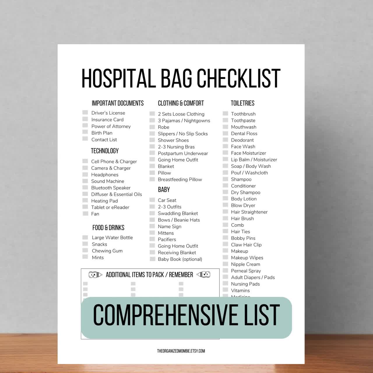 Hospital Bag Checklist — adora birth + wellness