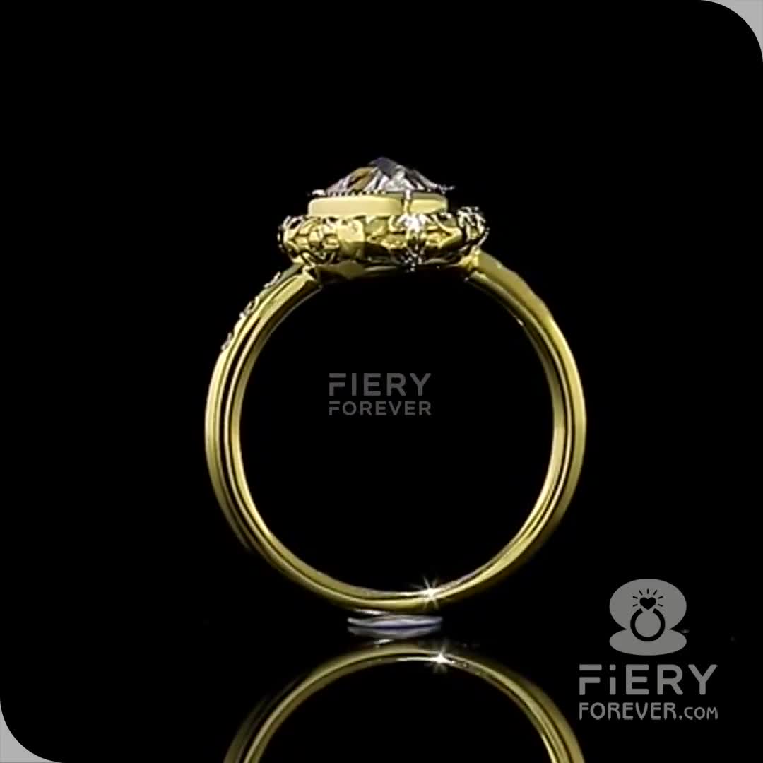 Vintage Style Milgrain Bezel Set Wedding Ring, 1.25/ 1.75