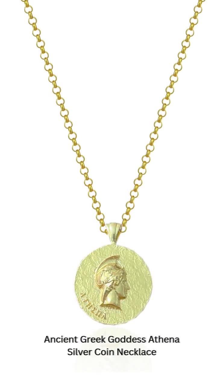 アテナ シルバーネックレス - 古代ギリシャの知恵の女神 - Etsy 日本