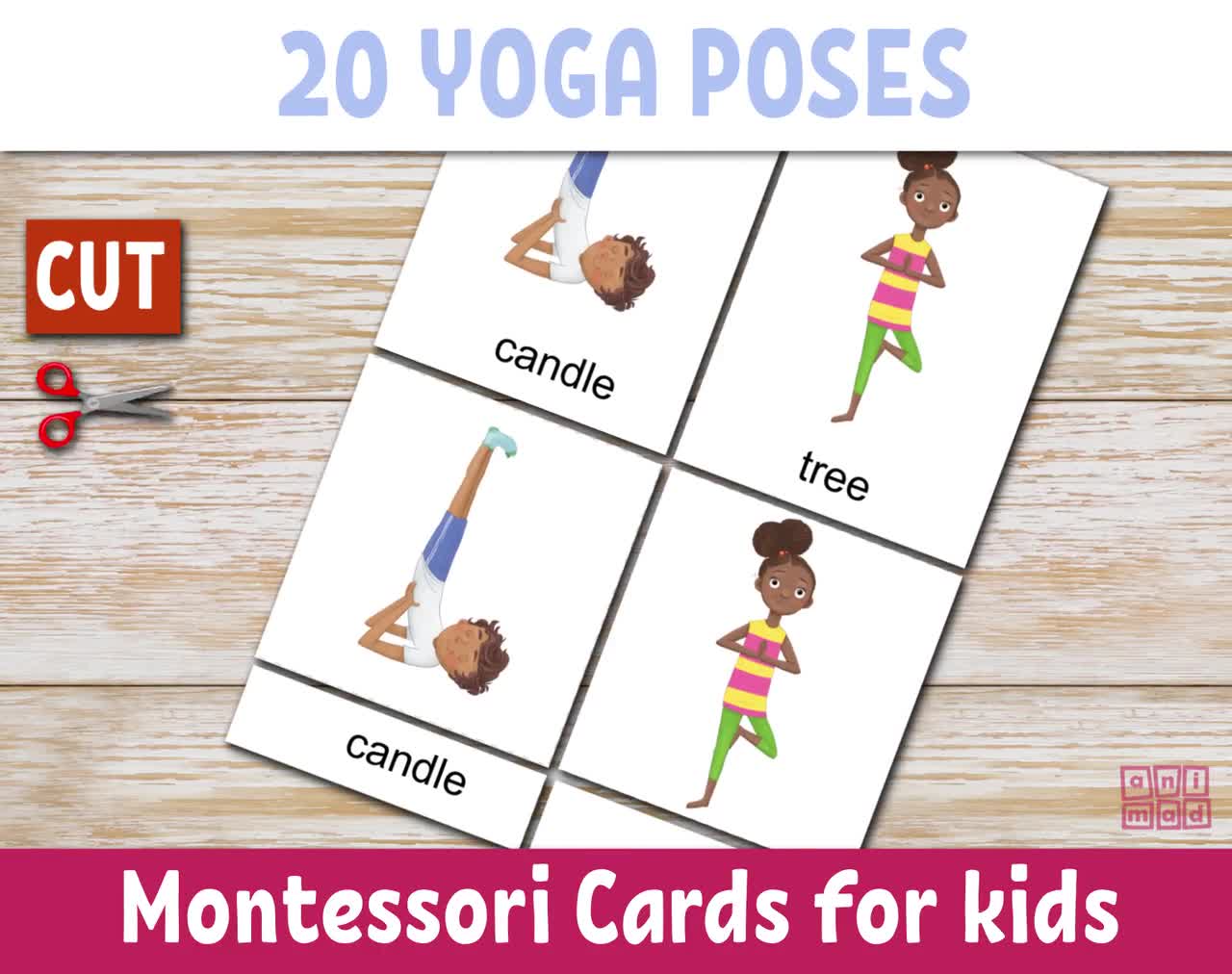 Buy YOGA POSES 30 Montessori Cards Flash Cards Nomenclature Flashcards  Editable Pdf Printable Cards Yoga Pose Card Yoga Poses Preschool Online in  India - Etsy