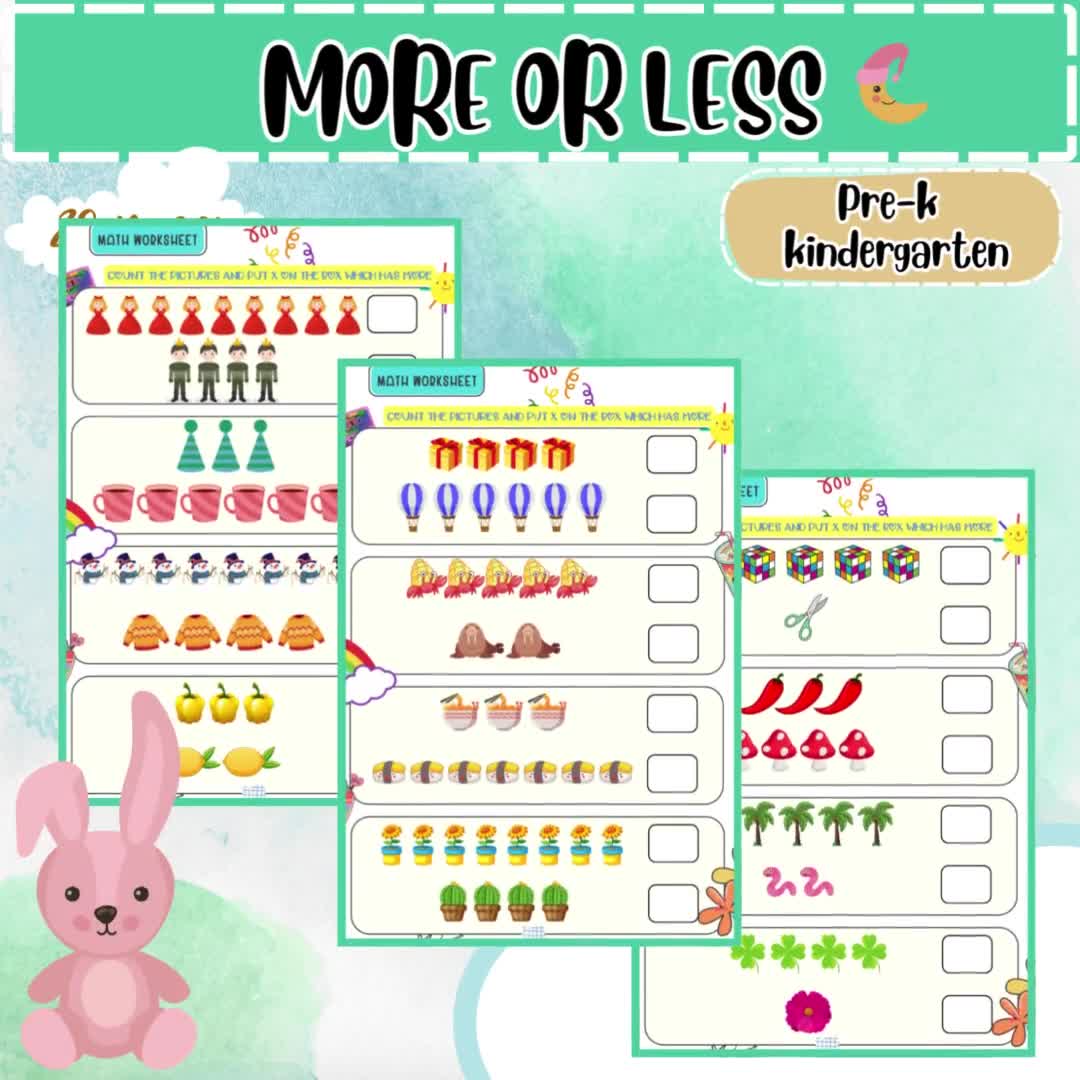 More And Less Worksheets Grade 1