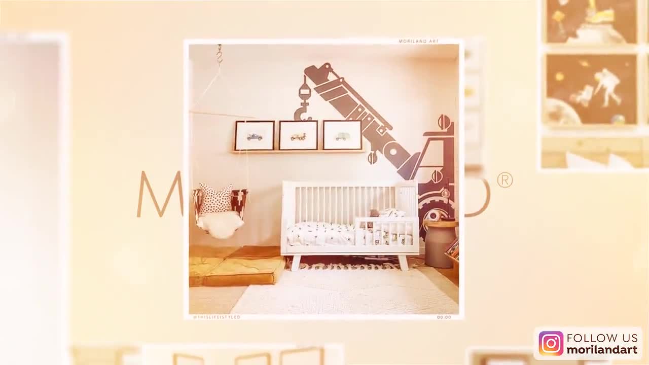 Monster Truck Line Art Print, Boy Nursery Decor (Digital Download) video poster