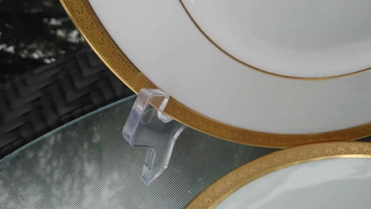ロイヤルドルトン  Gold H.4980 ディナー皿4枚 Vintage Royal Doulton English Fine Bone China, Royal Gold H