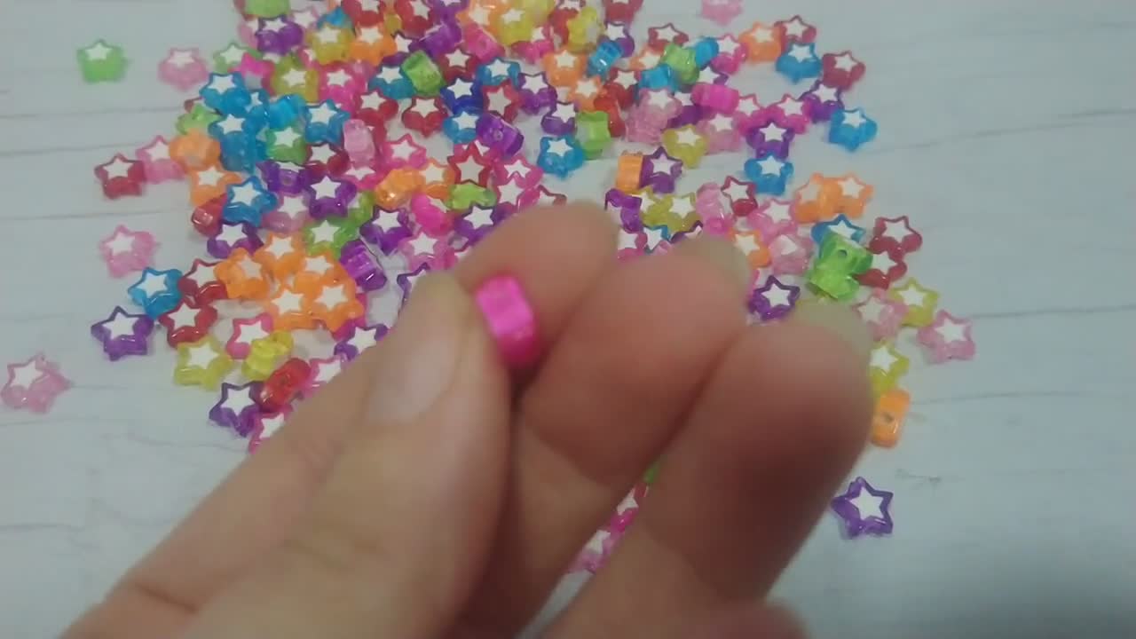 Transparent Colorful Star Bead in Bead for Jewelry Making Translucent  Bright Kids Beads Jewelry Supplies Findings Bubblegum Color Assorted 