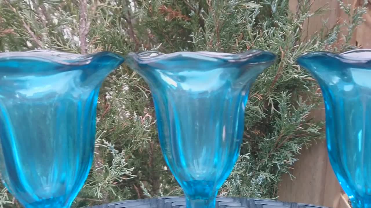 ヴィンテージ アンカーホッキング ターコイズ/ティール アールデコ