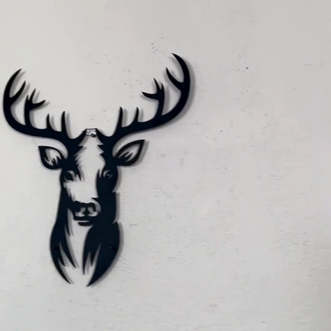 Deer Metal Wall Art, Lake House Wall Art, Metal Wall Decor, Geometric Home  Decor, Animal Wall Art, Above Fireplace Art, Living Room Wall Art