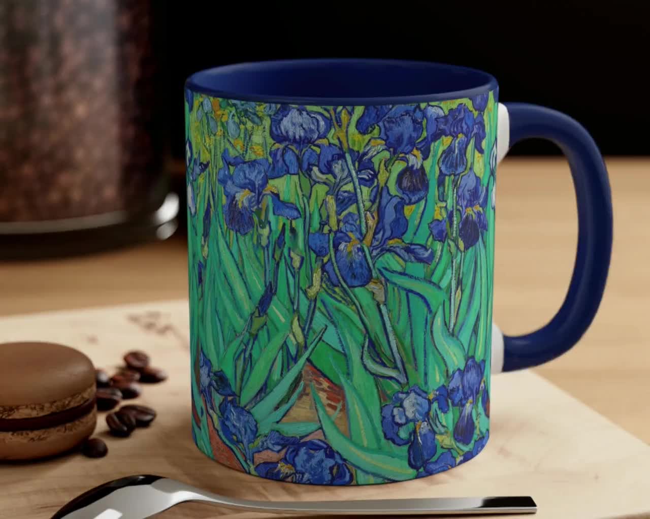 Déjeuner tasse porcelaine 'Vincent Van Gogh' (Nuit Étoilée) - 10x8 cm