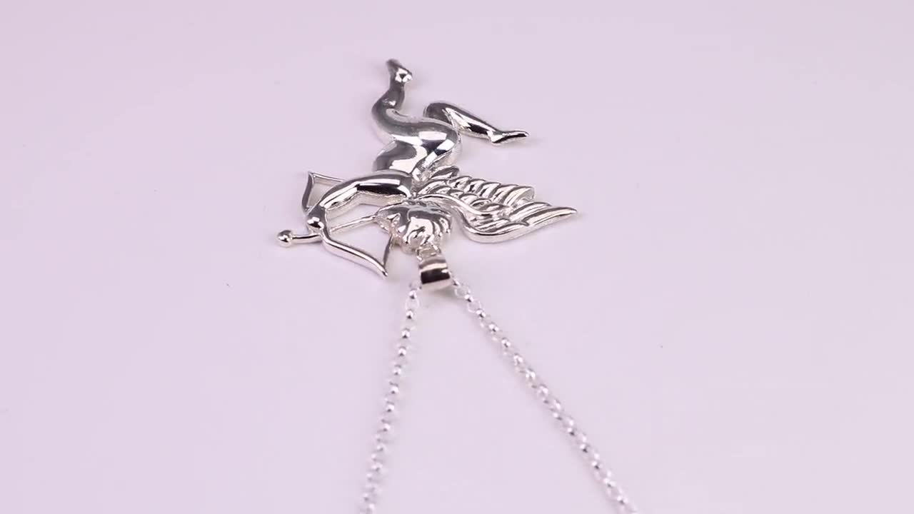 Cupid Necklace, Made From Solid Sterling Silver - Etsy