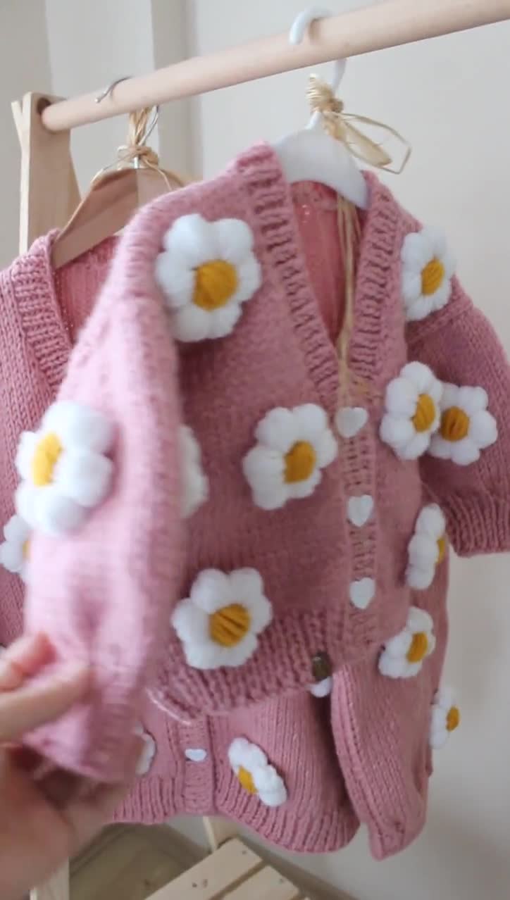 Mom-daughter Daisy Cardigan Combination /chunky Cardigan