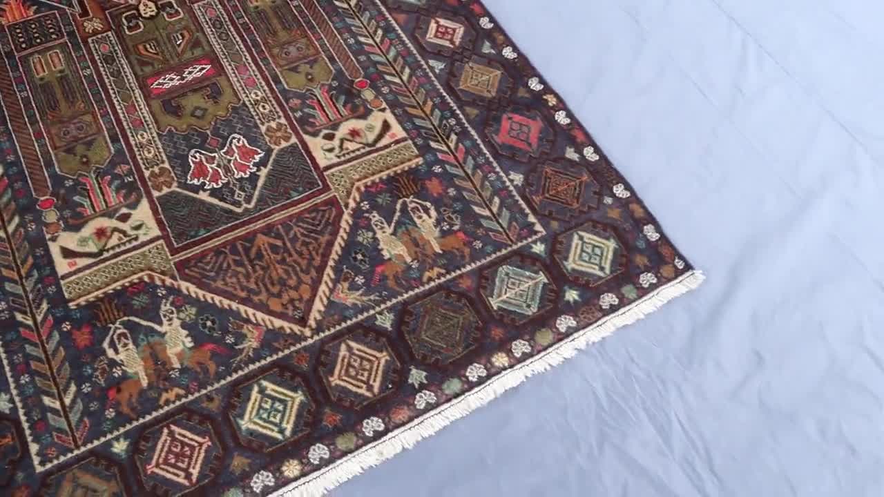 アフガニスタンデザインラグ トライバルラグ[ヘラート] アフガニスタン産 / 1970年代 / OR909