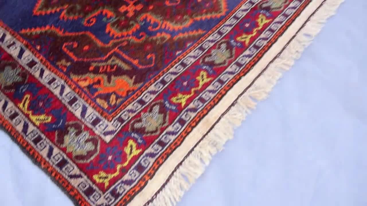 ラグ　古道具　レトロ　民族 1960年代アンティークラグ 4 x 7フィート アフガニスタン製