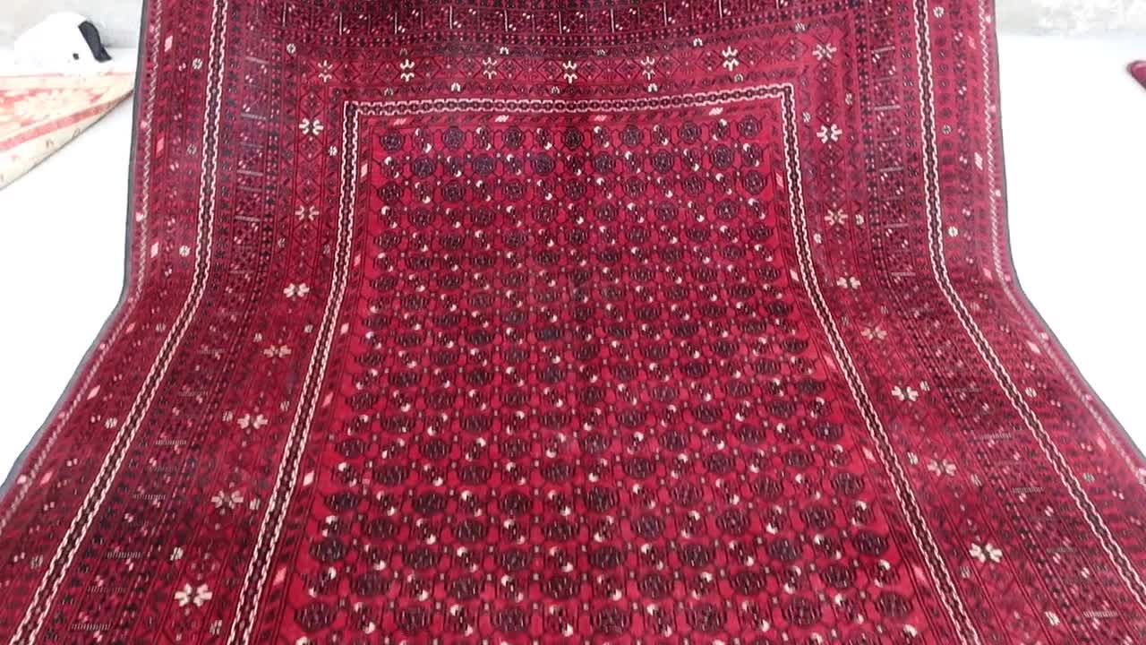 9.9 x 6.7フィートの大型トライバルヴィンテージエリアラグ