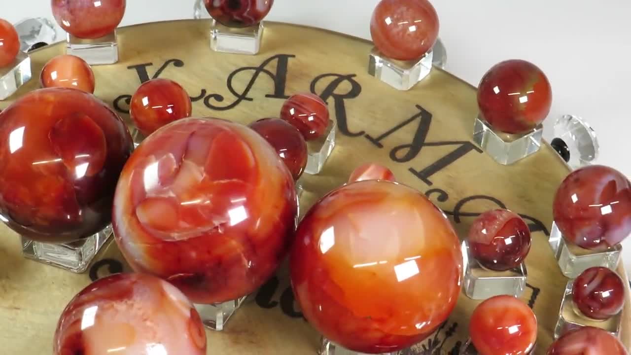 GARNET FACETED SPHERES - The Crystal Apothecary Co