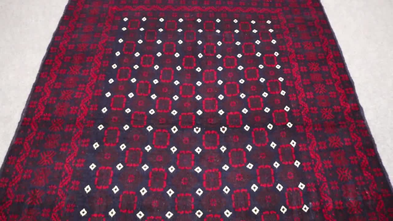 ヴィンテージ アフガン バルーチ 4.5x6.5 - アフガンアンティーク