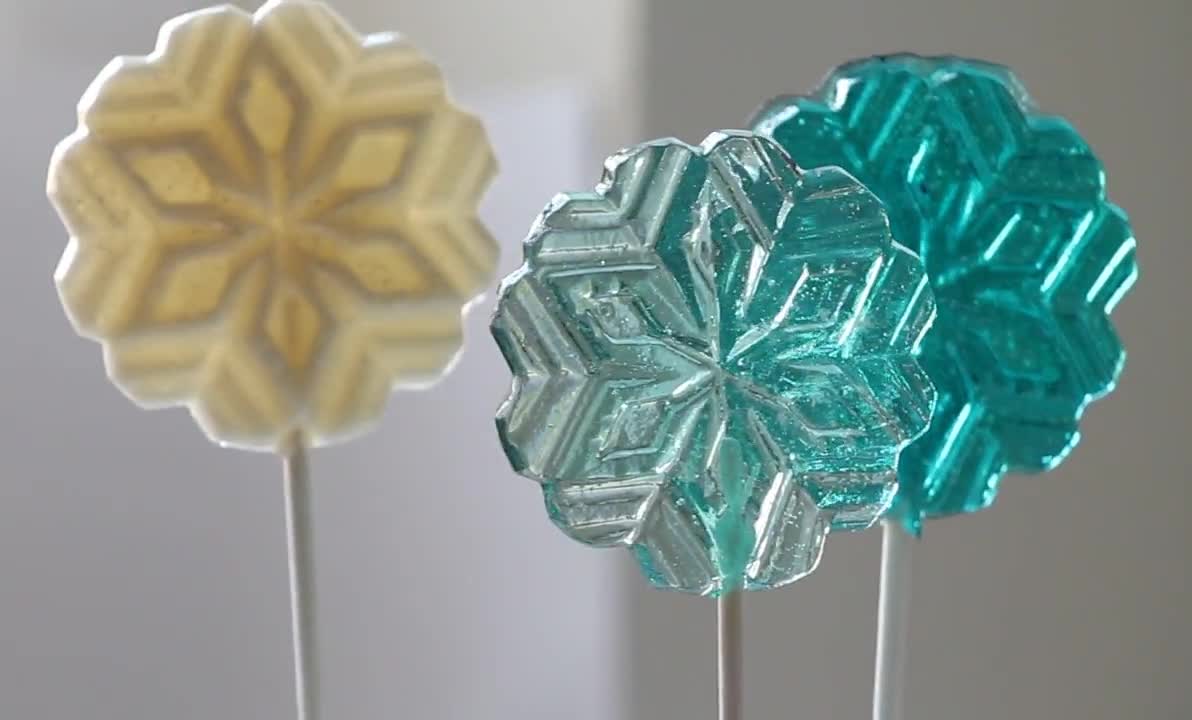 Snowflake Lollipops holiday Hostess Gift Christmas Party Lollipops