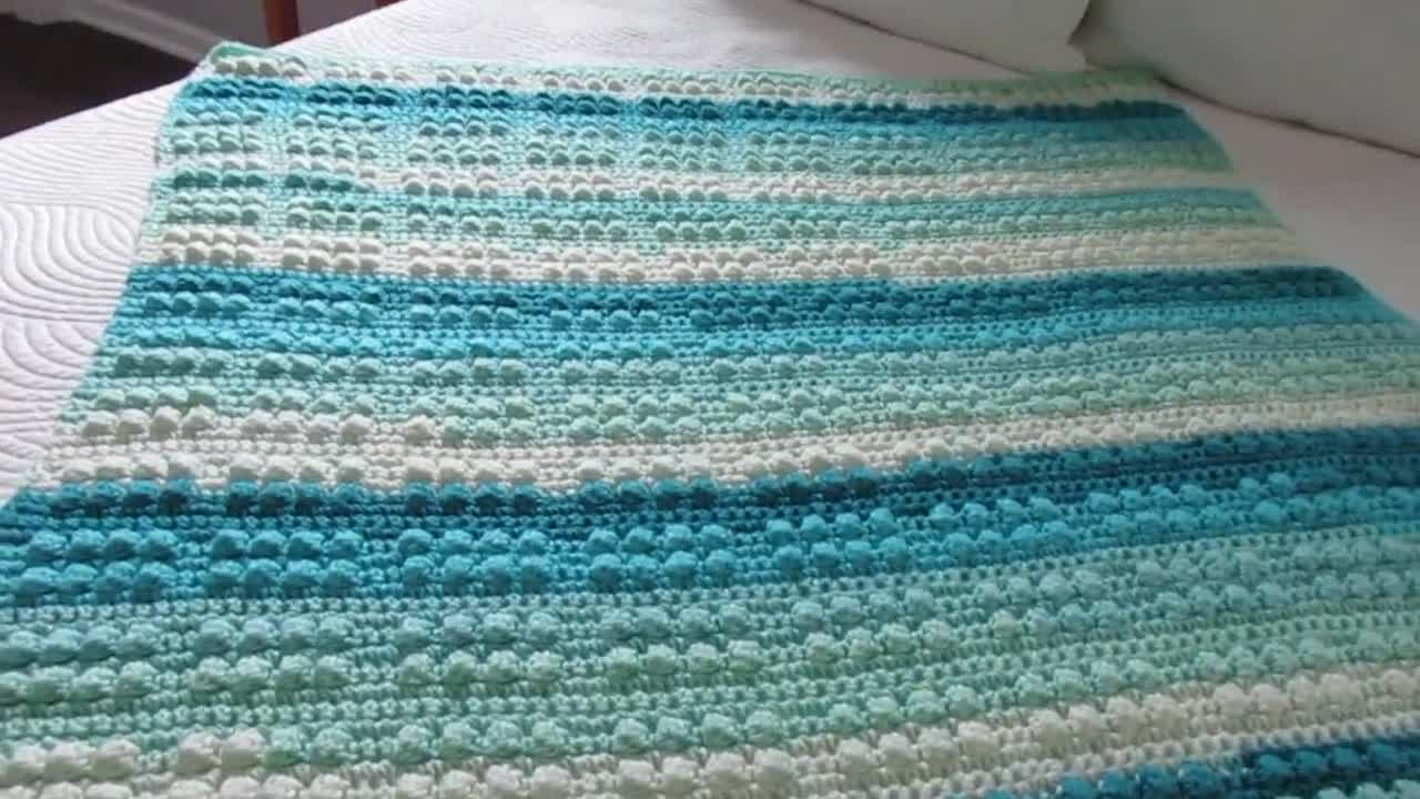 Caron Chunky Cakes Crochet Cluster V-Stitch Blanket - Repeat