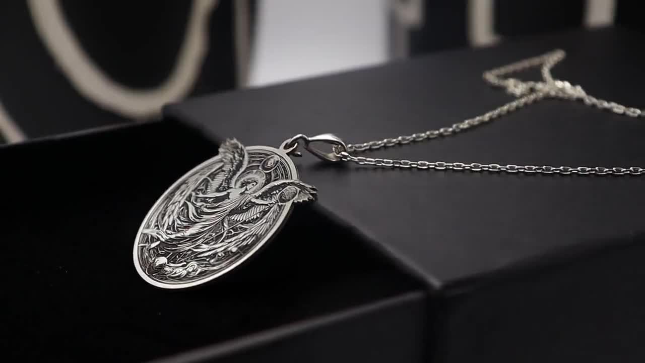 Archangel Raphael in 925 Sterling Silver, Guardian Angel Healing Necklace video poster