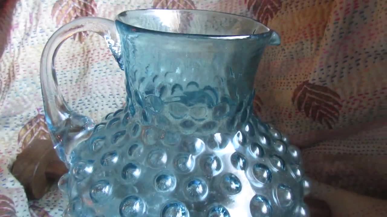 Clear Glass Hobnail Pitcher — The Empty Apartment