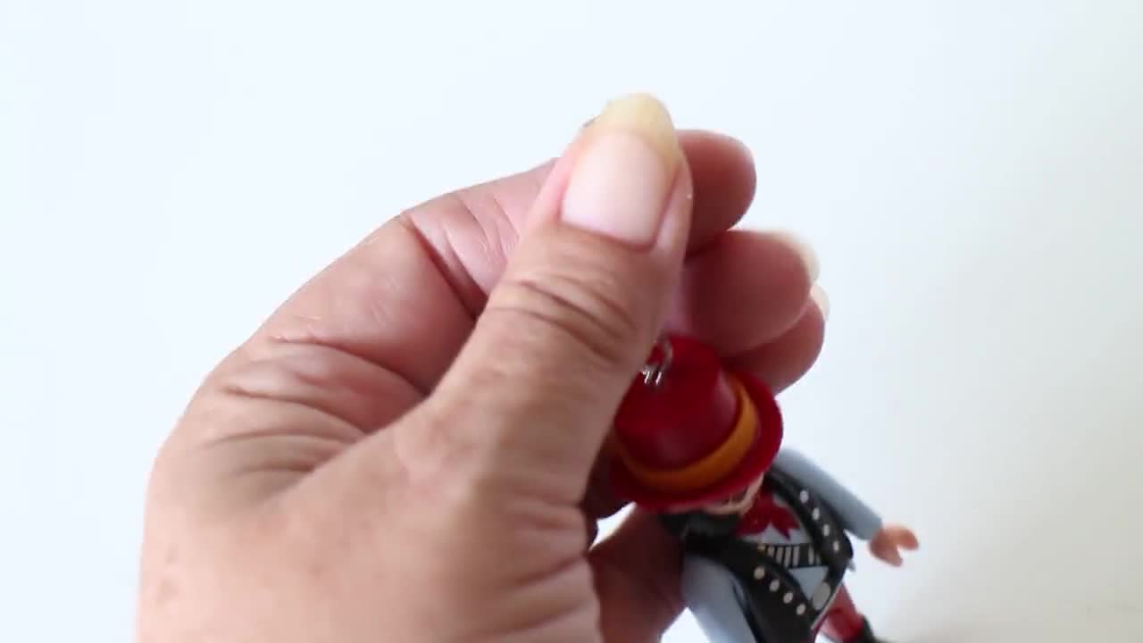 Handmade Playmobil Cowboy Key Ring 